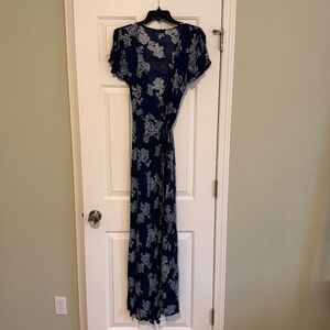 Lulus Heart of Marigold Maxi floral wrap dress